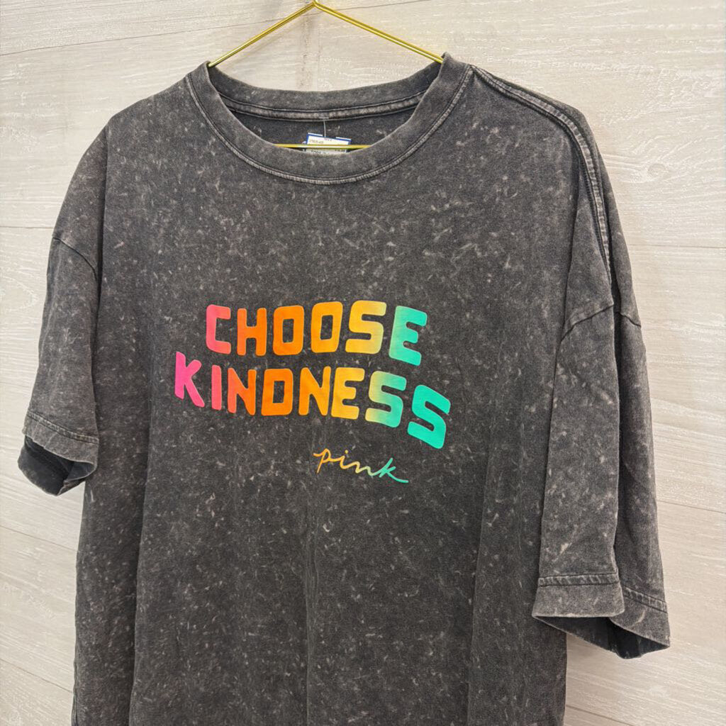 Pink Grey/ Multi Choose Kindness Short Sleeve Graphic Tee One Size