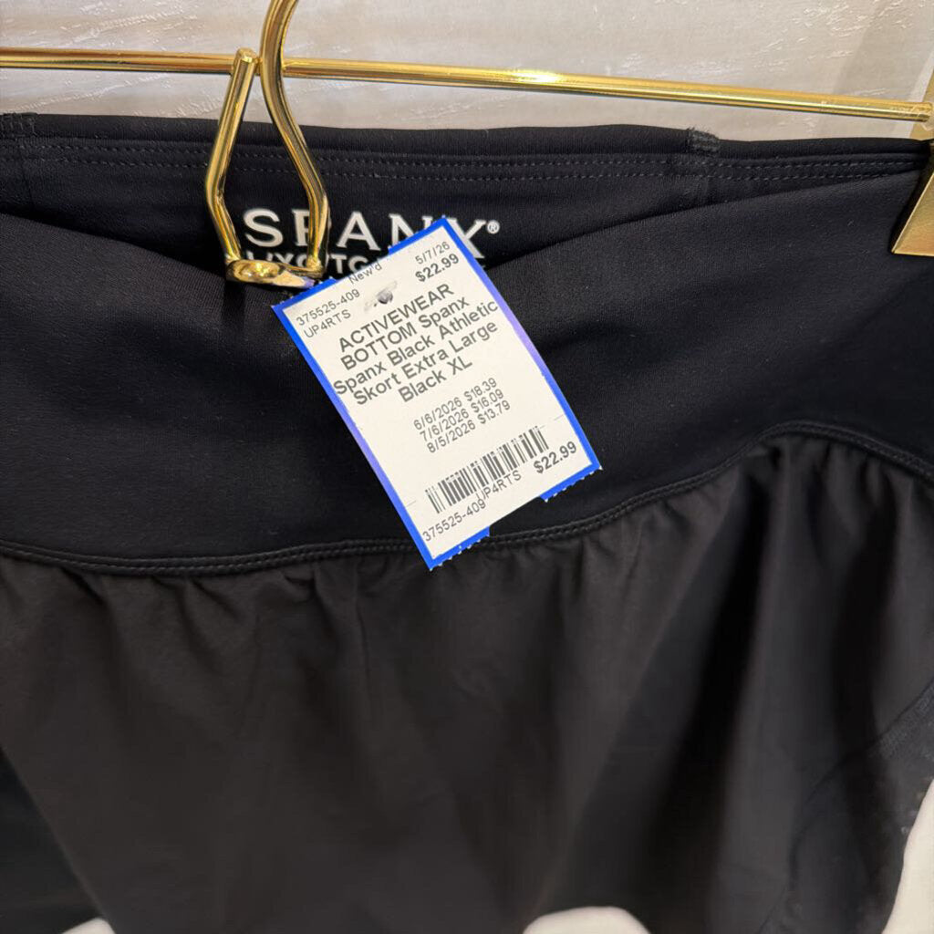 Spanx Black Athletic Skort Extra Large