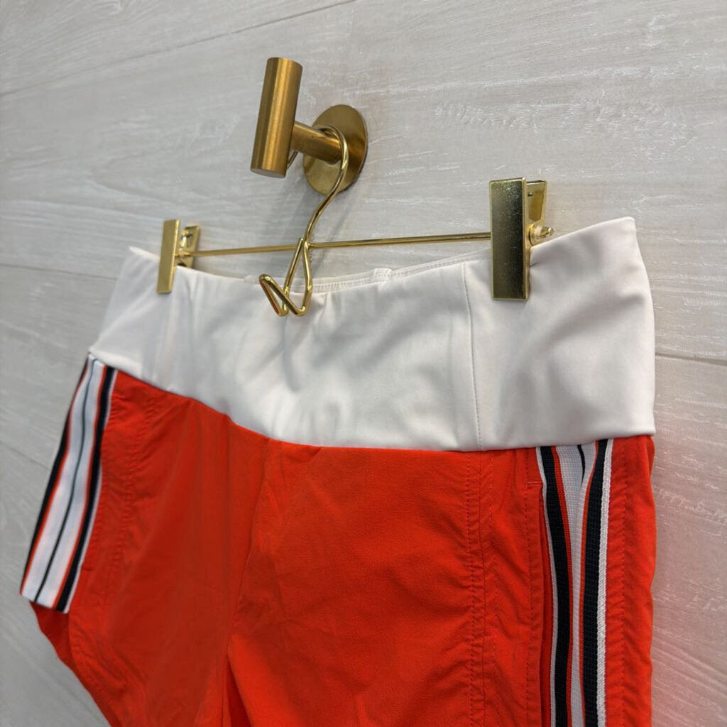 Athleta Red/ White Athletic Shorts 8