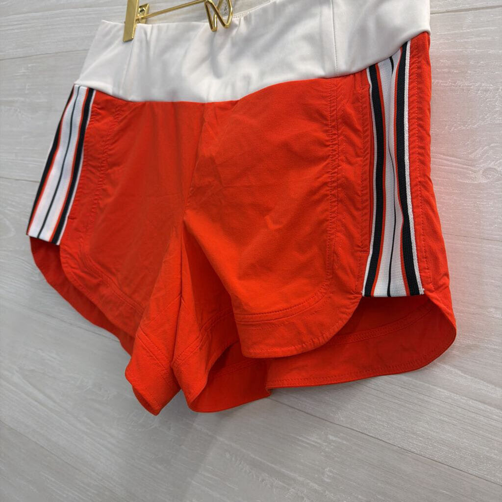 Athleta Red/ White Athletic Shorts 8