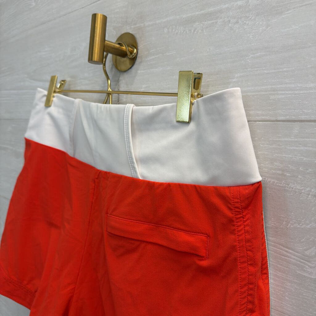 Athleta Red/ White Athletic Shorts 8