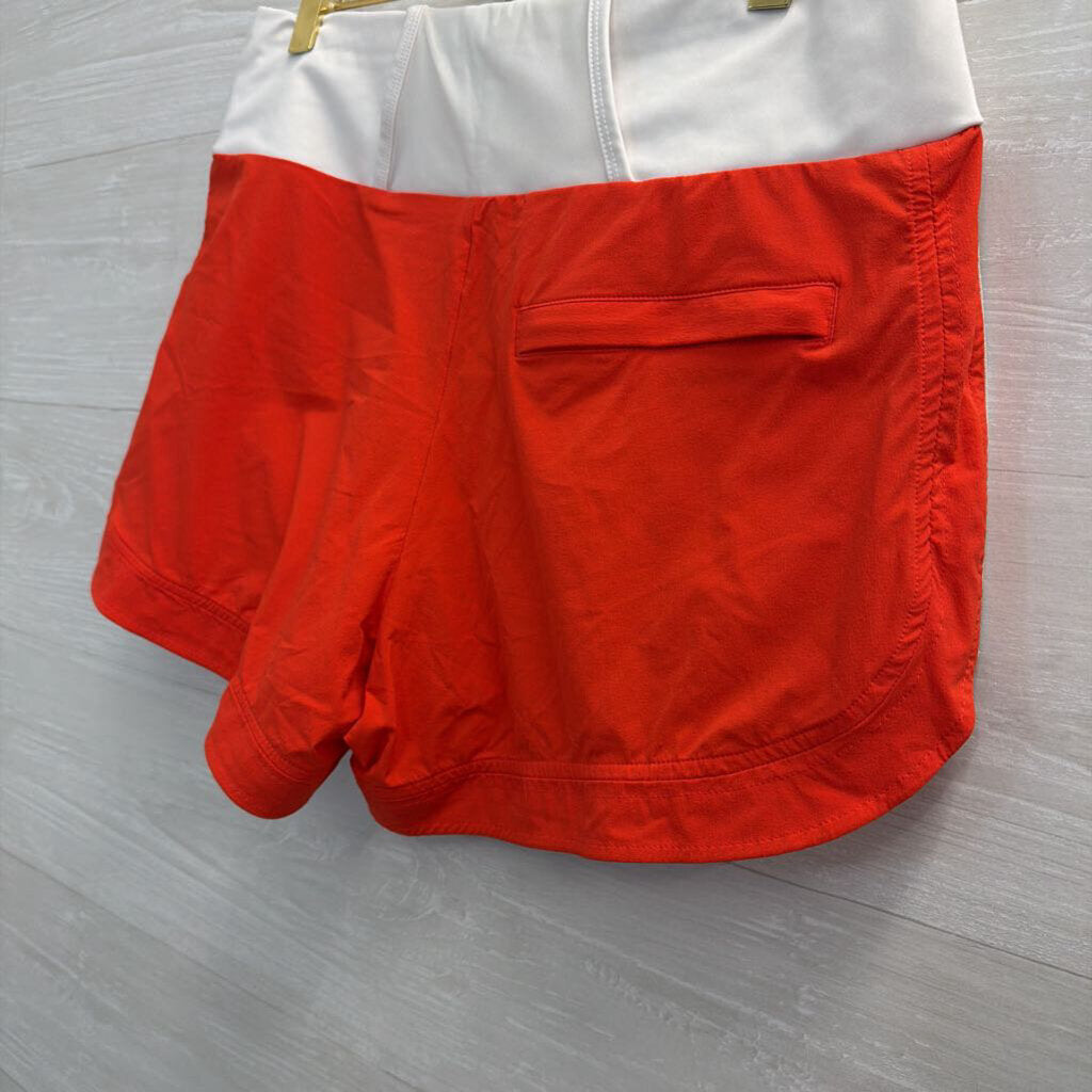 Athleta Red/ White Athletic Shorts 8