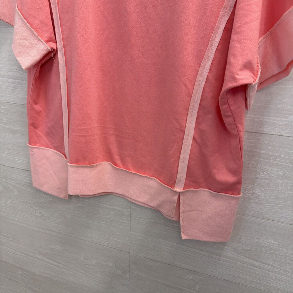 353 Creations Pink Short Sleeve Boxy Top Small