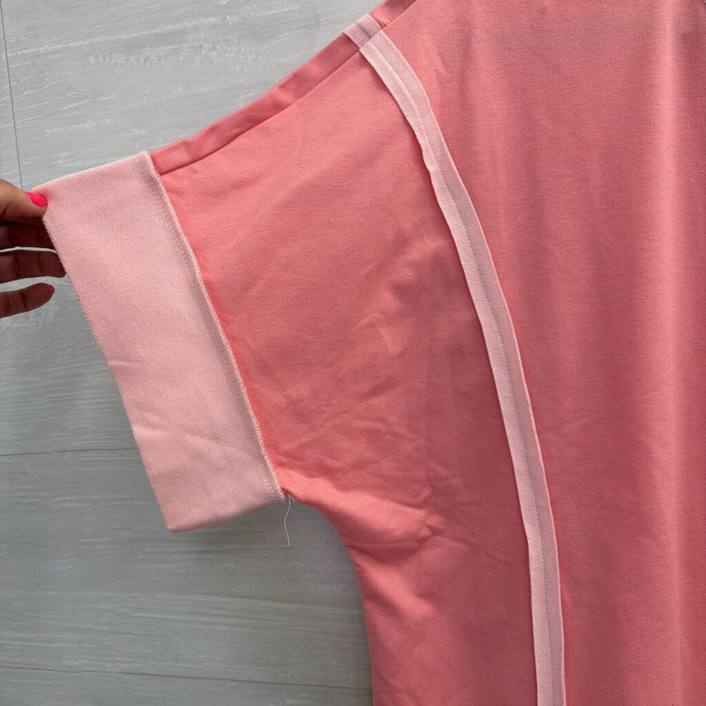 353 Creations Pink Short Sleeve Boxy Top Small