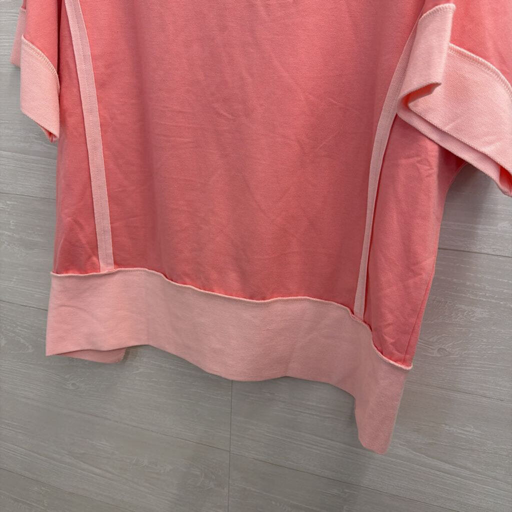 353 Creations Pink Short Sleeve Boxy Top Small