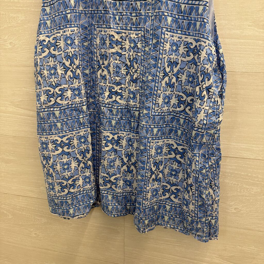 Vineyard Vines White/ Blue Print Tank Top Large