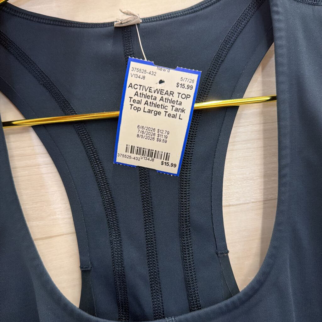 Athleta Teal Athletic Tank Top Large