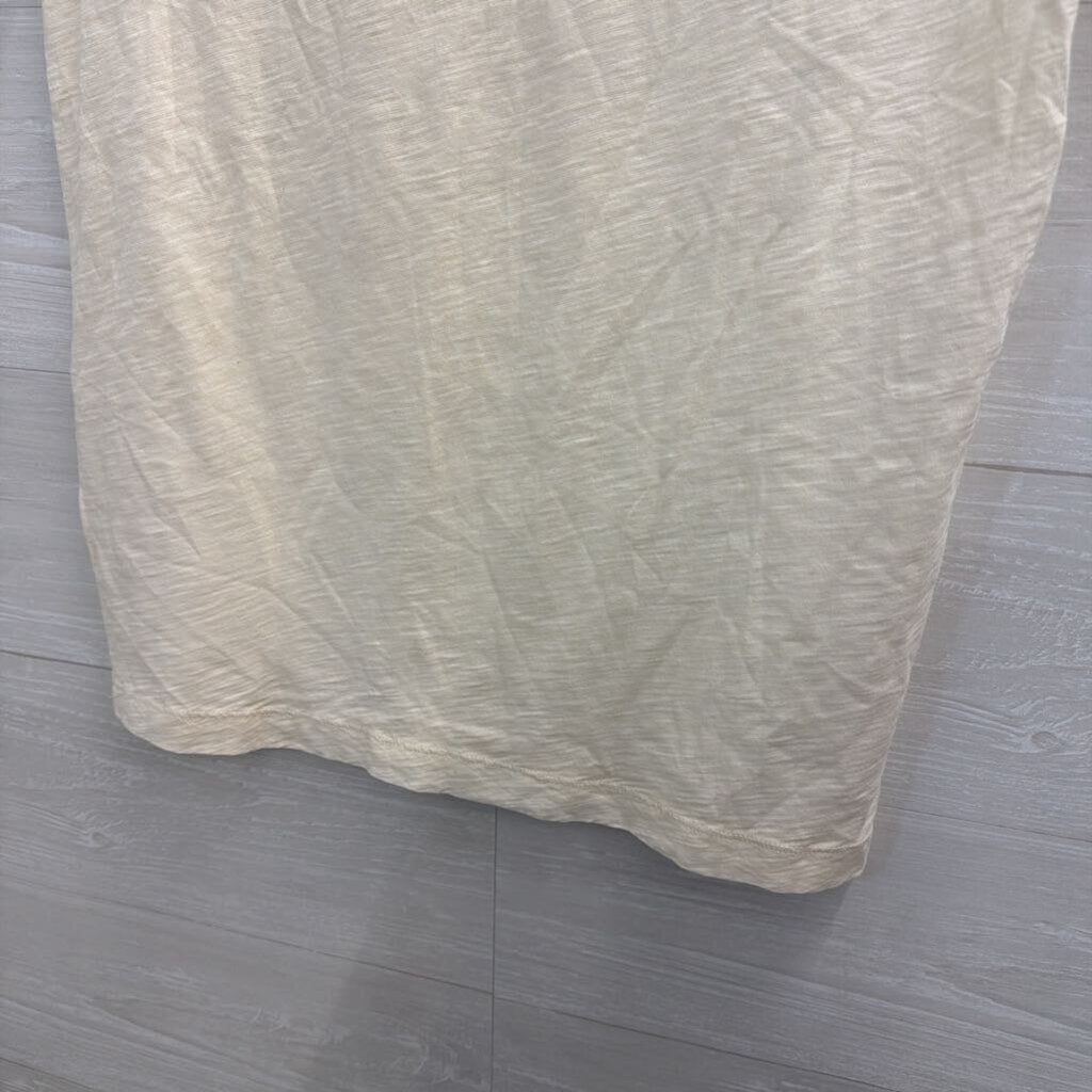 J Crew Cream Short Sleeve Rosette Detail Top Large