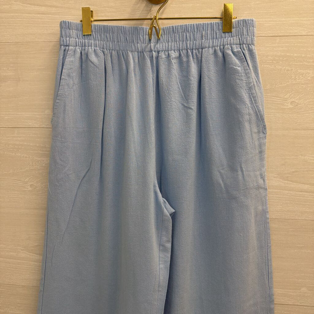 Etosell Blue Blue/ White Trim Tank/ Pants Set Large