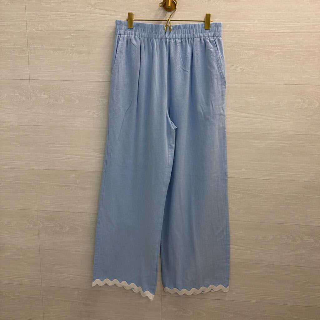 Etosell Blue Blue/ White Trim Tank/ Pants Set Large
