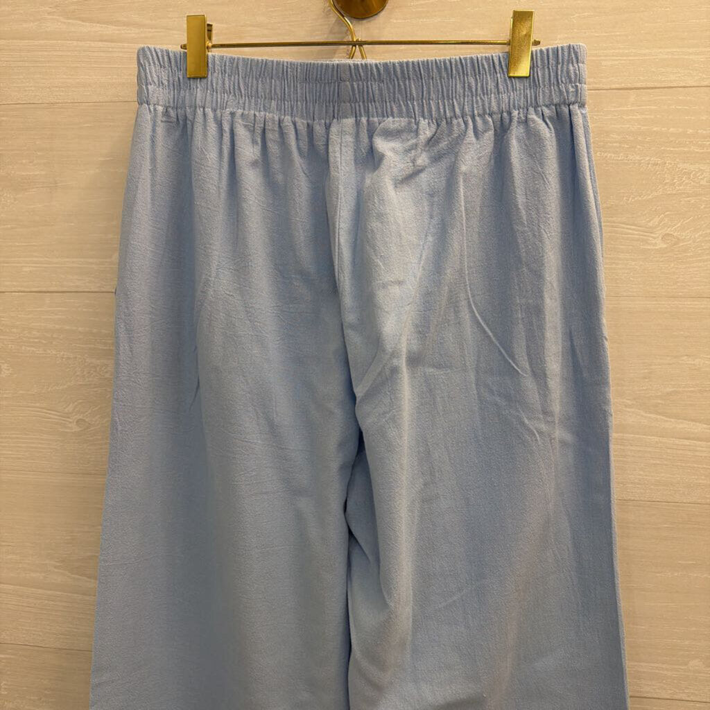 Etosell Blue Blue/ White Trim Tank/ Pants Set Large
