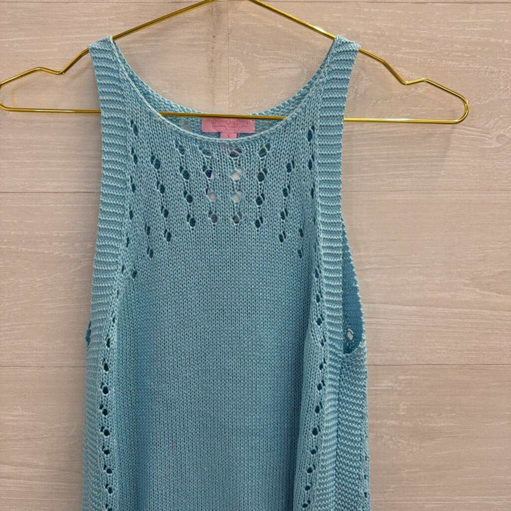 Lilly Pulitzer Blue Knit Tank Top Small