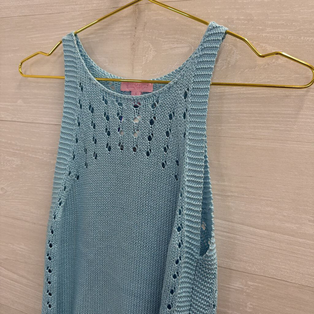 Lilly Pulitzer Blue Knit Tank Top Small