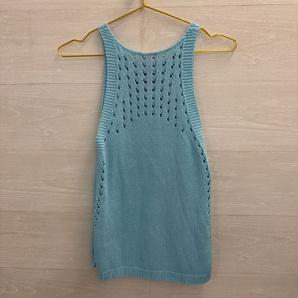Lilly Pulitzer Blue Knit Tank Top Small