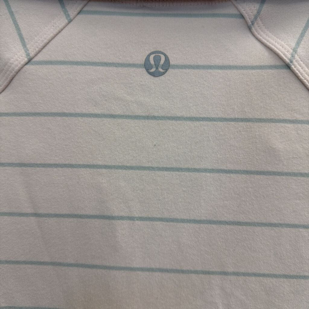 Lululemon Pink/ Grey Striped Zip Up Jacket Medium