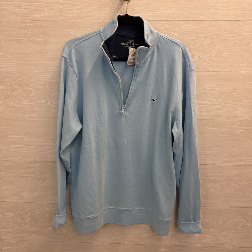 Vineyard Vines Blue Quarter Zip Pullover Medium