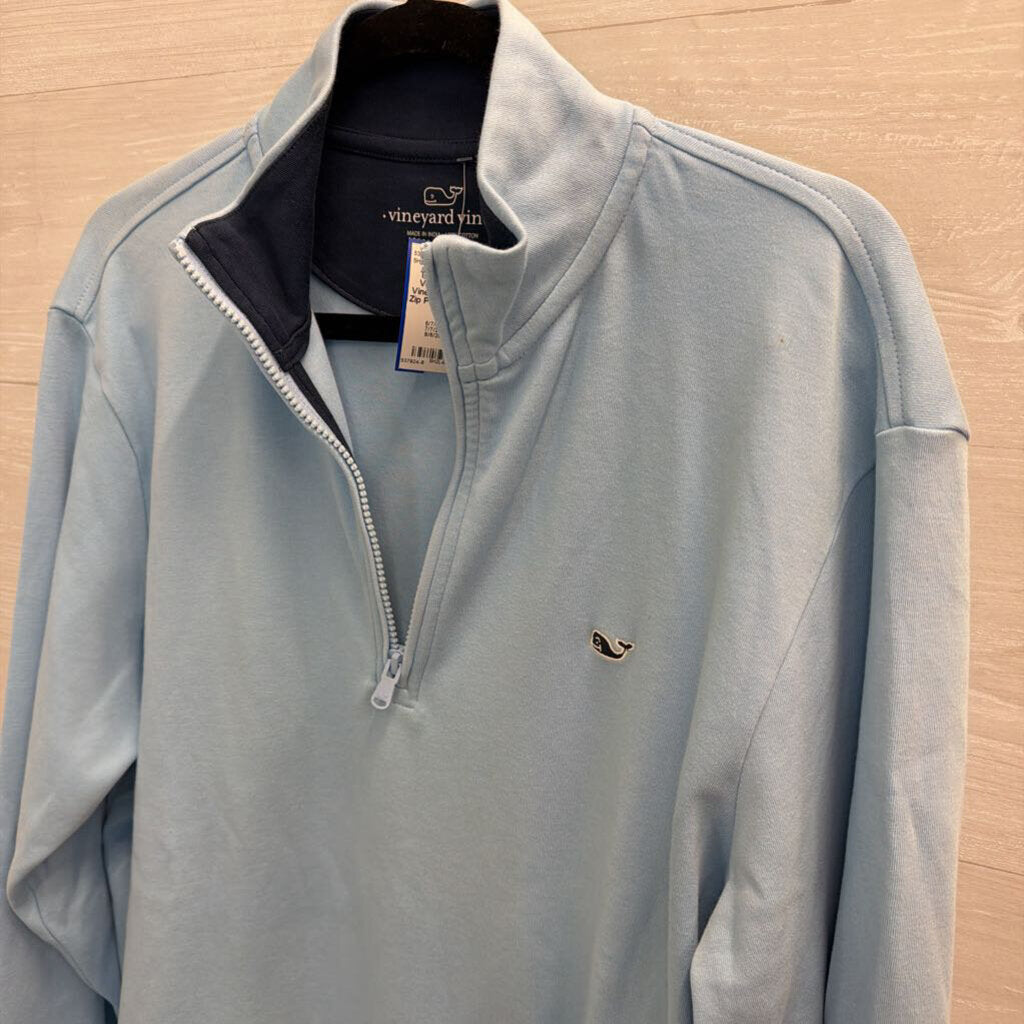 Vineyard Vines Blue Quarter Zip Pullover Medium