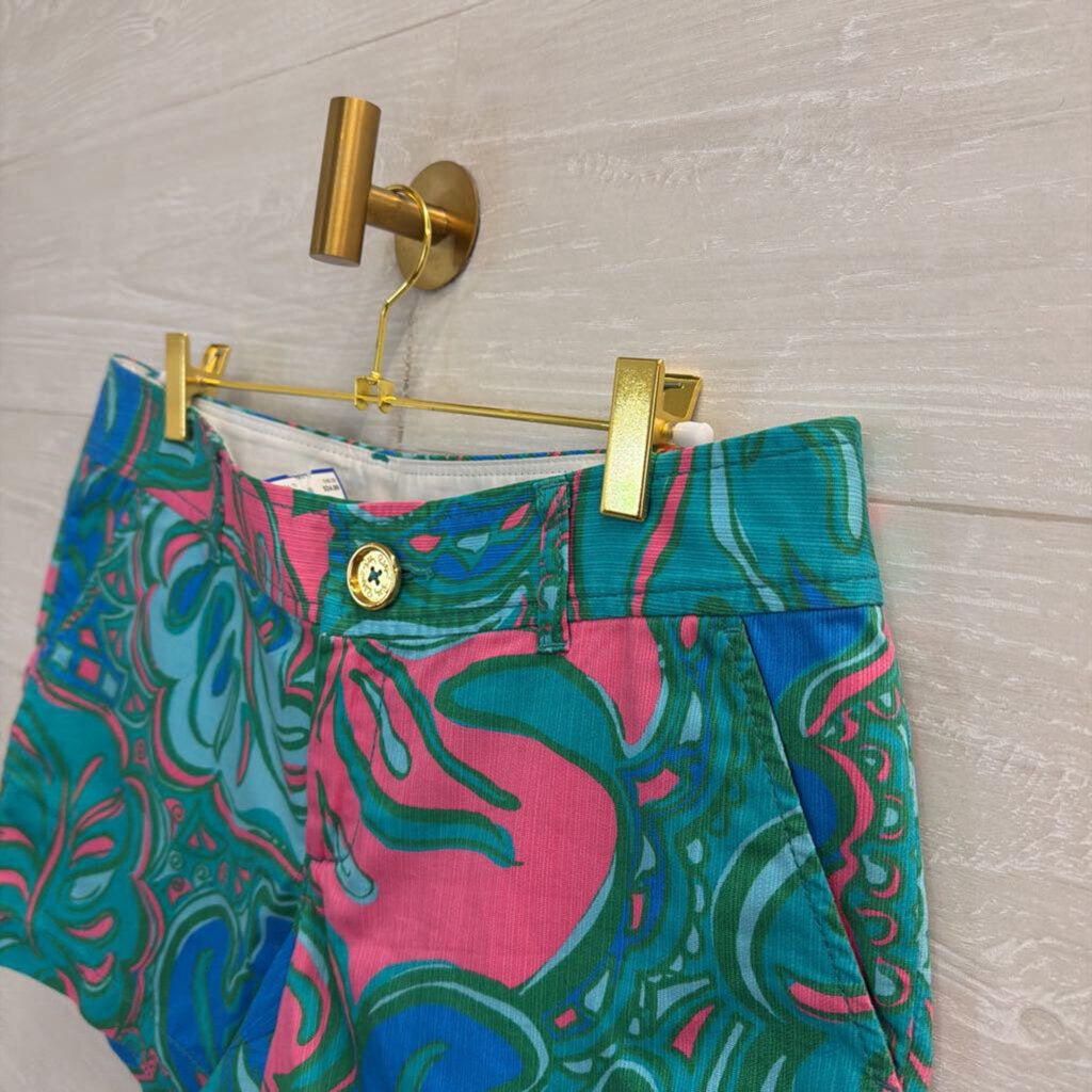 Lilly Pulitzer Blue/ Multi Print The Callahan Shorts 8