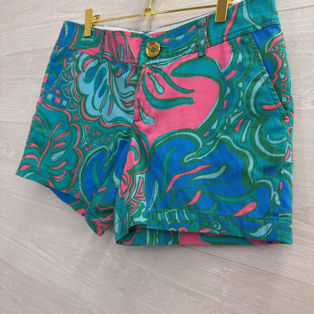 Lilly Pulitzer Blue/ Multi Print The Callahan Shorts 8