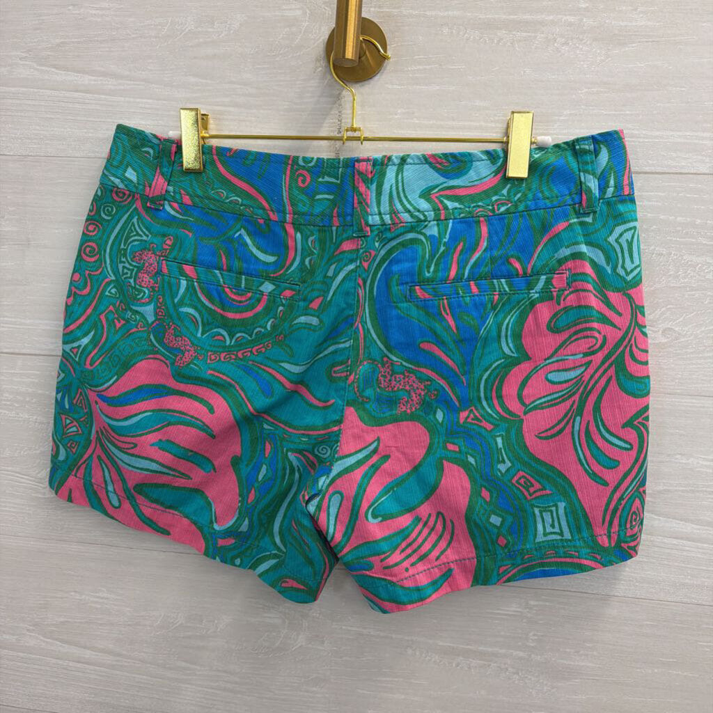 Lilly Pulitzer Blue/ Multi Print The Callahan Shorts 8