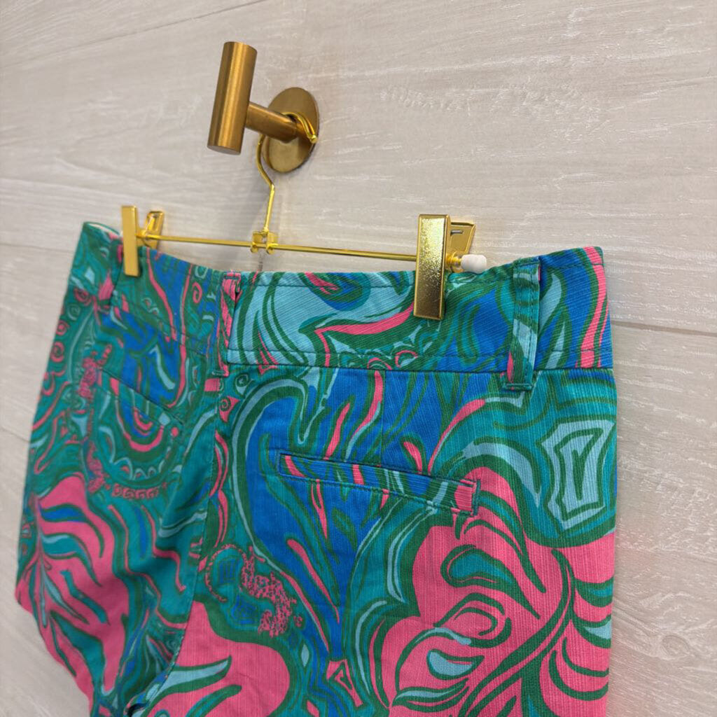 Lilly Pulitzer Blue/ Multi Print The Callahan Shorts 8