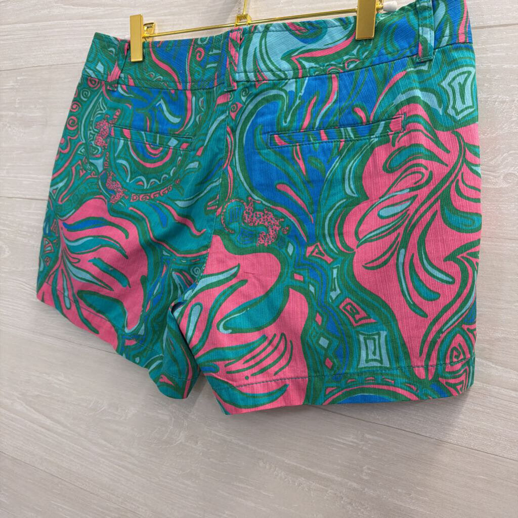 Lilly Pulitzer Blue/ Multi Print The Callahan Shorts 8