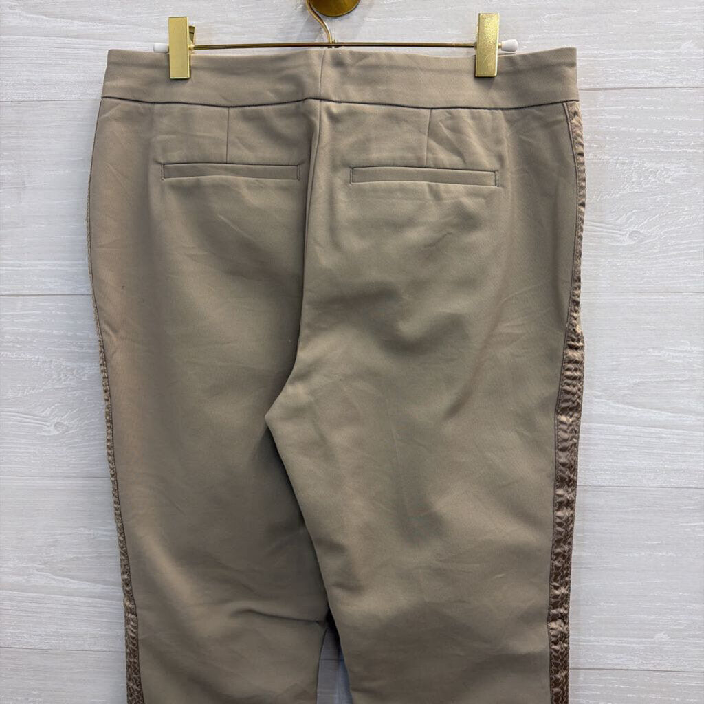 Ecru Brown Side Stripe Pants 6