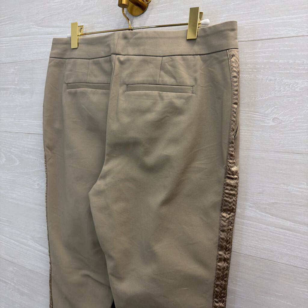 Ecru Brown Side Stripe Pants 6