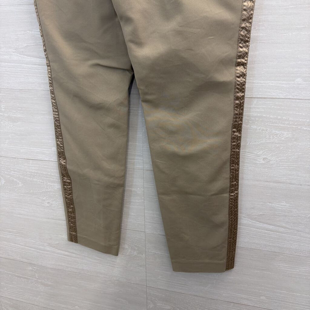Ecru Brown Side Stripe Pants 6