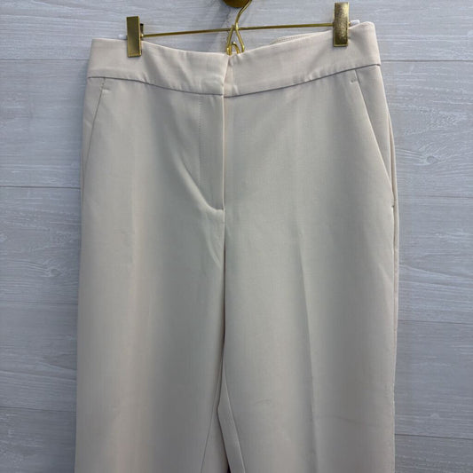 Ann Taylor Cream Wide Leg Trouser Pants 4