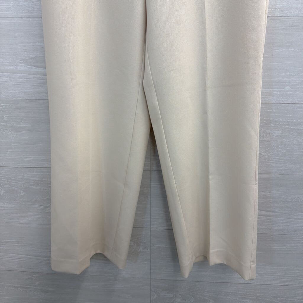 Ann Taylor Cream Wide Leg Trouser Pants 4
