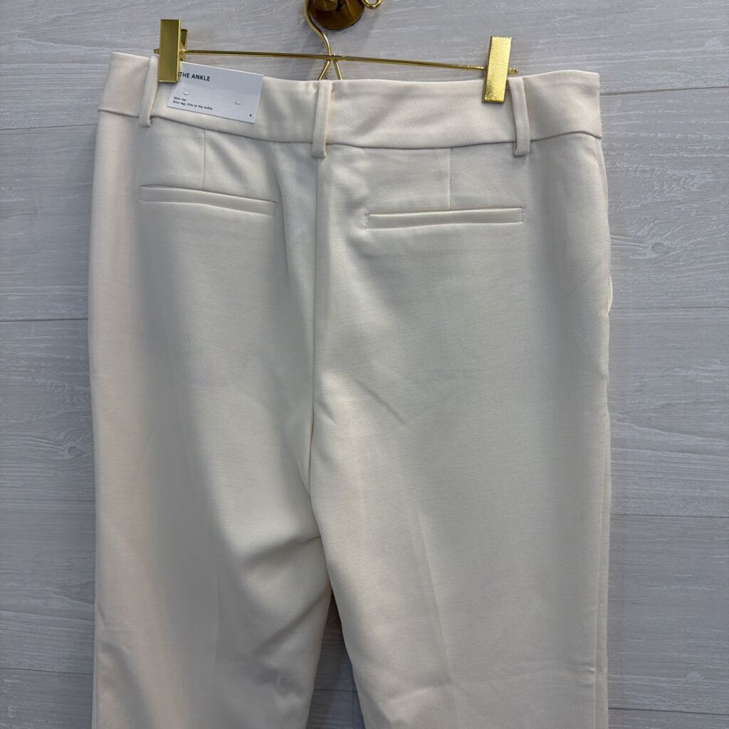 Ann Taylor Cream Mid Rise The Ankle Trouser Pants 6