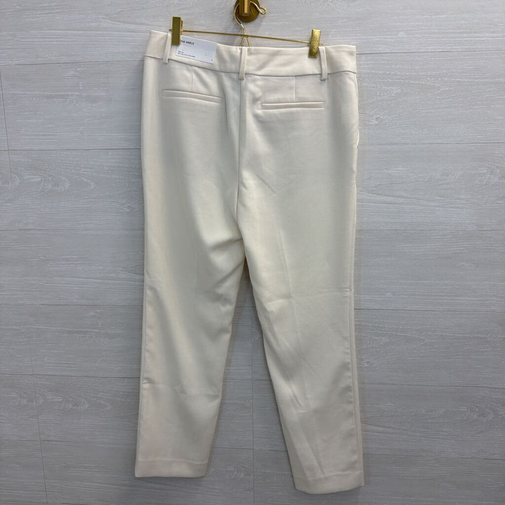 Ann Taylor Cream Mid Rise The Ankle Trouser Pants 6