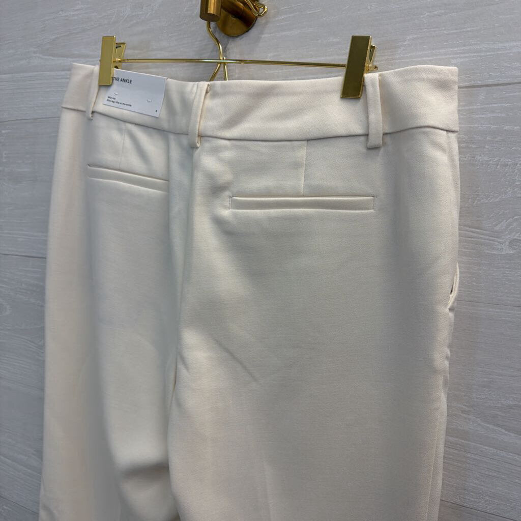 Ann Taylor Cream Mid Rise The Ankle Trouser Pants 6