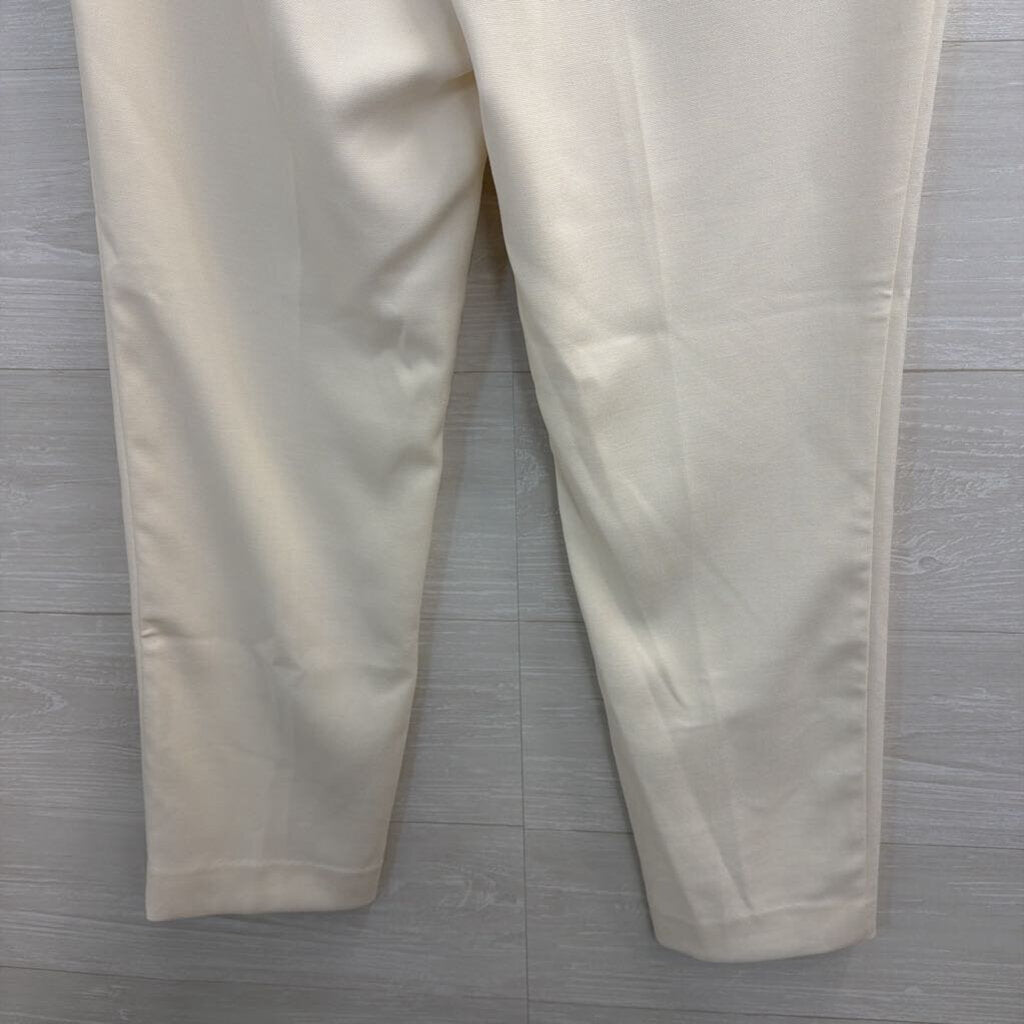 Ann Taylor Cream Mid Rise The Ankle Trouser Pants 6