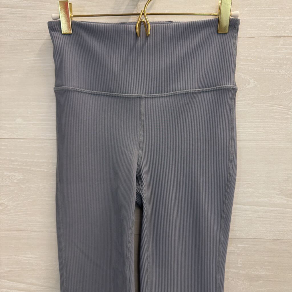 Athleta Blue Elation Rib Crop Flare Leggings Small
