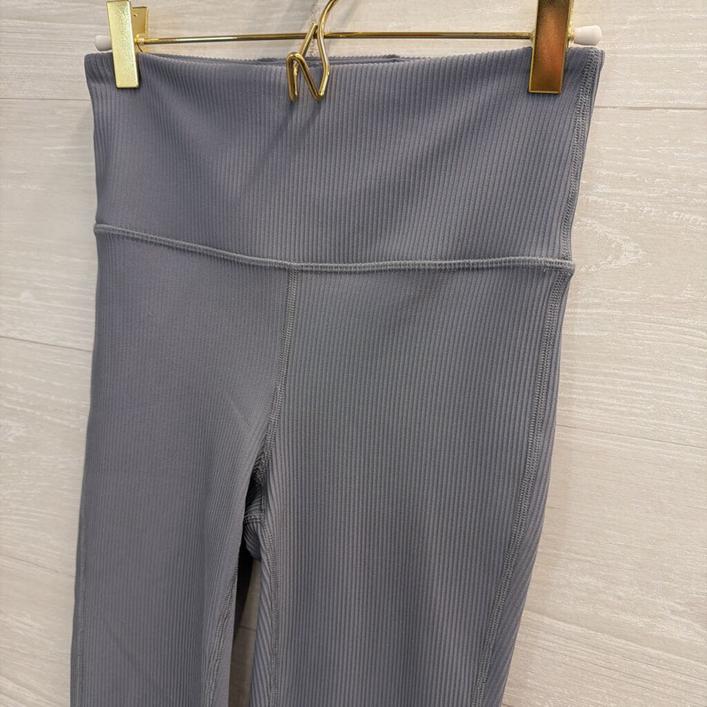 Athleta Blue Elation Rib Crop Flare Leggings Small