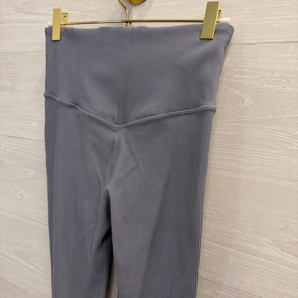 Athleta Blue Elation Rib Crop Flare Leggings Small
