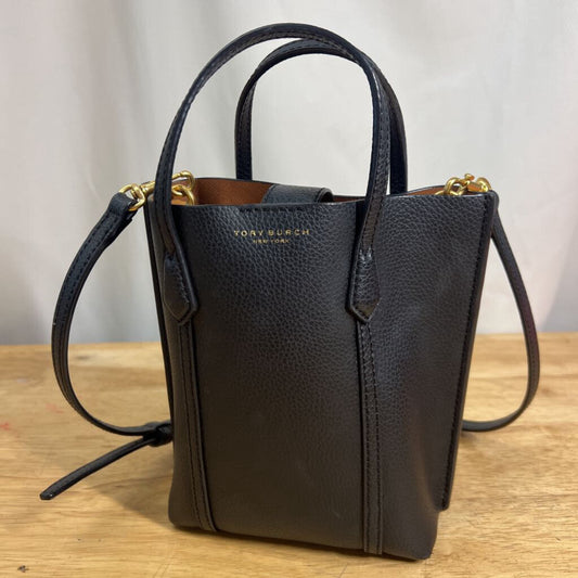 Tory Burch Black Mini Perry Leather Tote Purse
