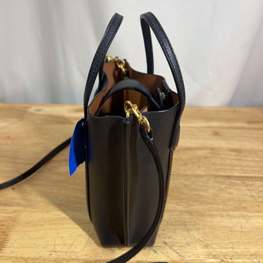 Tory Burch Black Mini Perry Leather Tote Purse