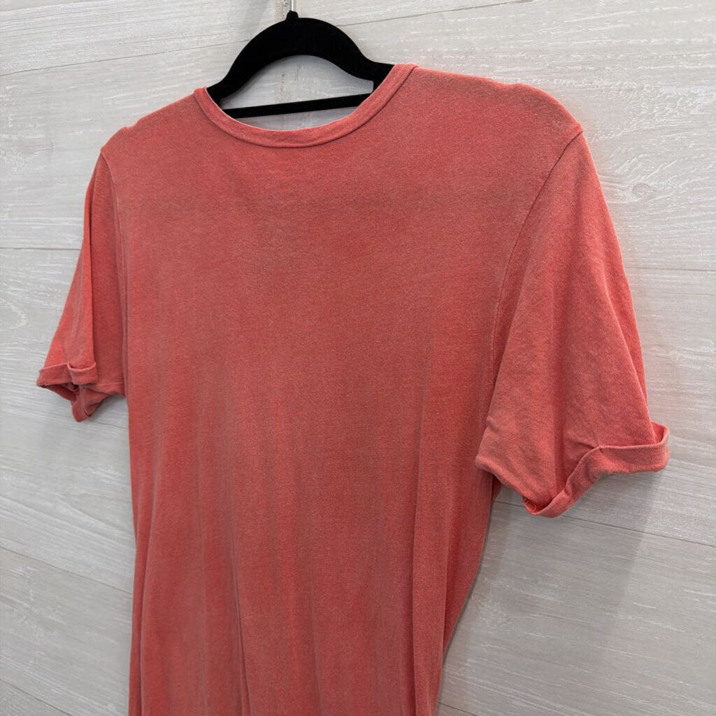 Desert Dreamer Orange Cut Out Front Short Sleeve Dress Small