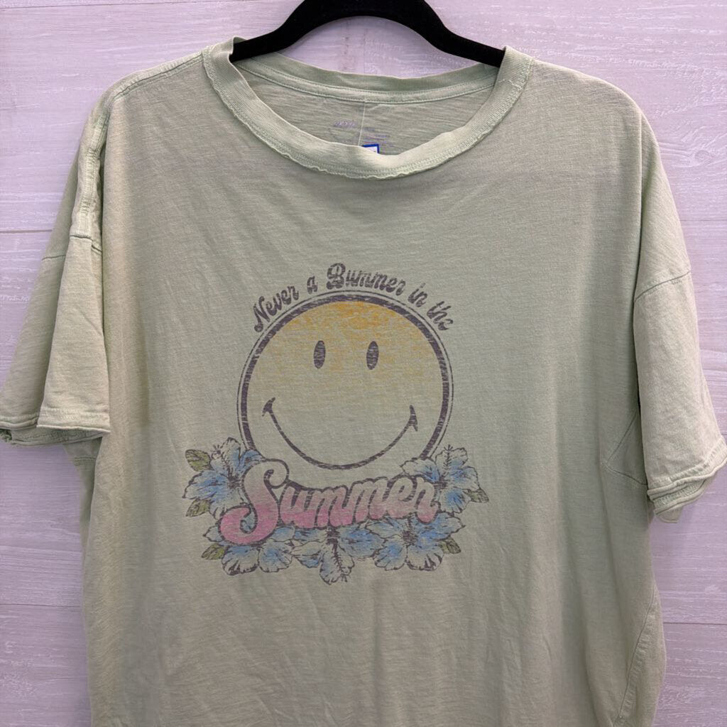 Aerie Green/ Multi Never a Bummer in the Summer Short Sleeve Graphic Tee Medium