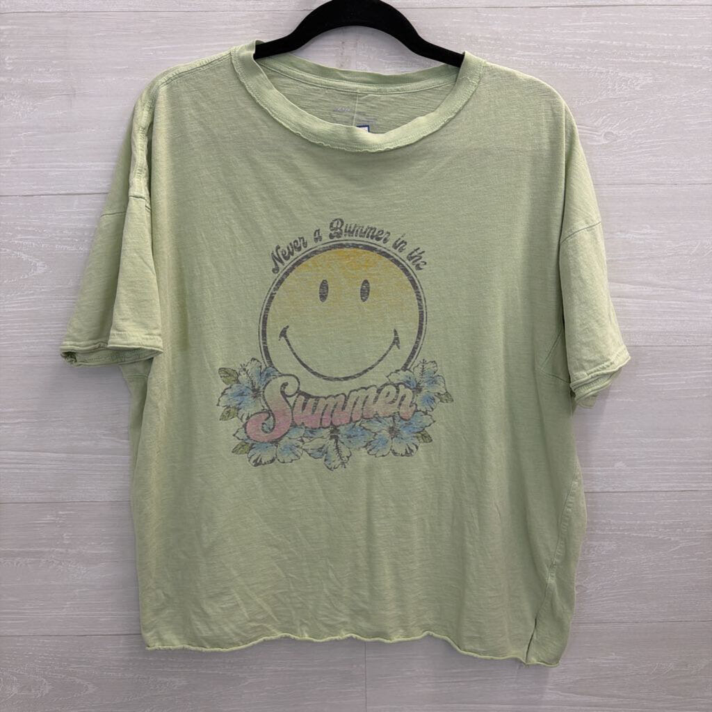 Aerie Green/ Multi Never a Bummer in the Summer Short Sleeve Graphic Tee Medium