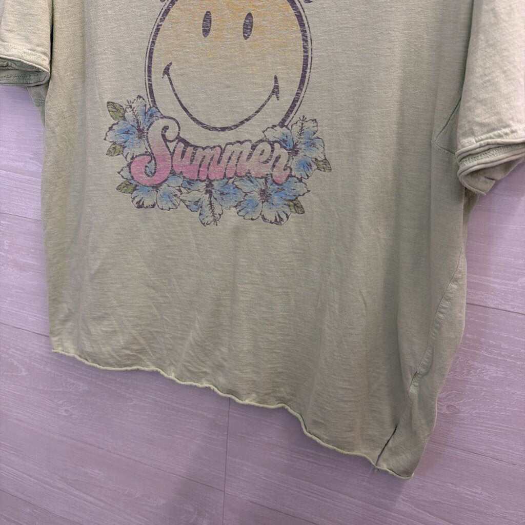 Aerie Green/ Multi Never a Bummer in the Summer Short Sleeve Graphic Tee Medium