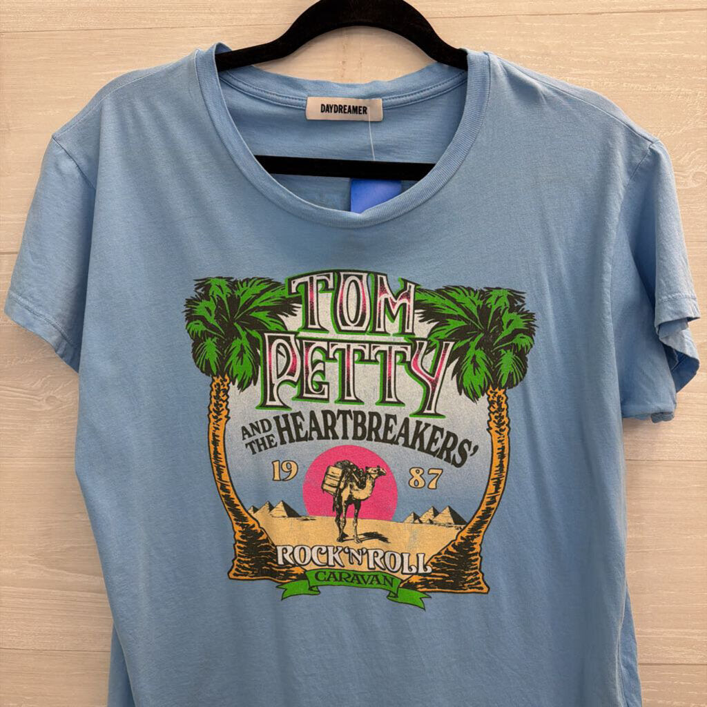 Day Dreamer Blue/ Multi Tom Petty Short Sleeve Graphic Tee Medium