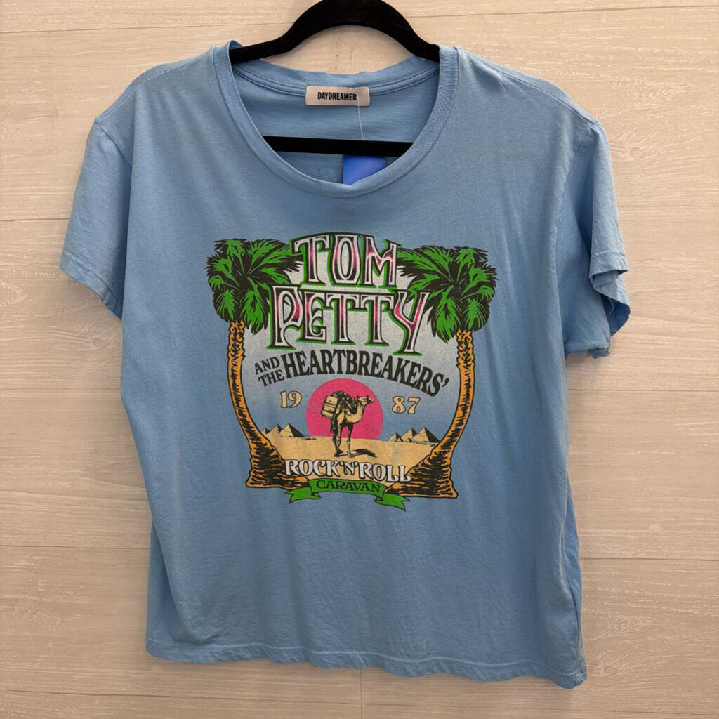 Day Dreamer Blue/ Multi Tom Petty Short Sleeve Graphic Tee Medium