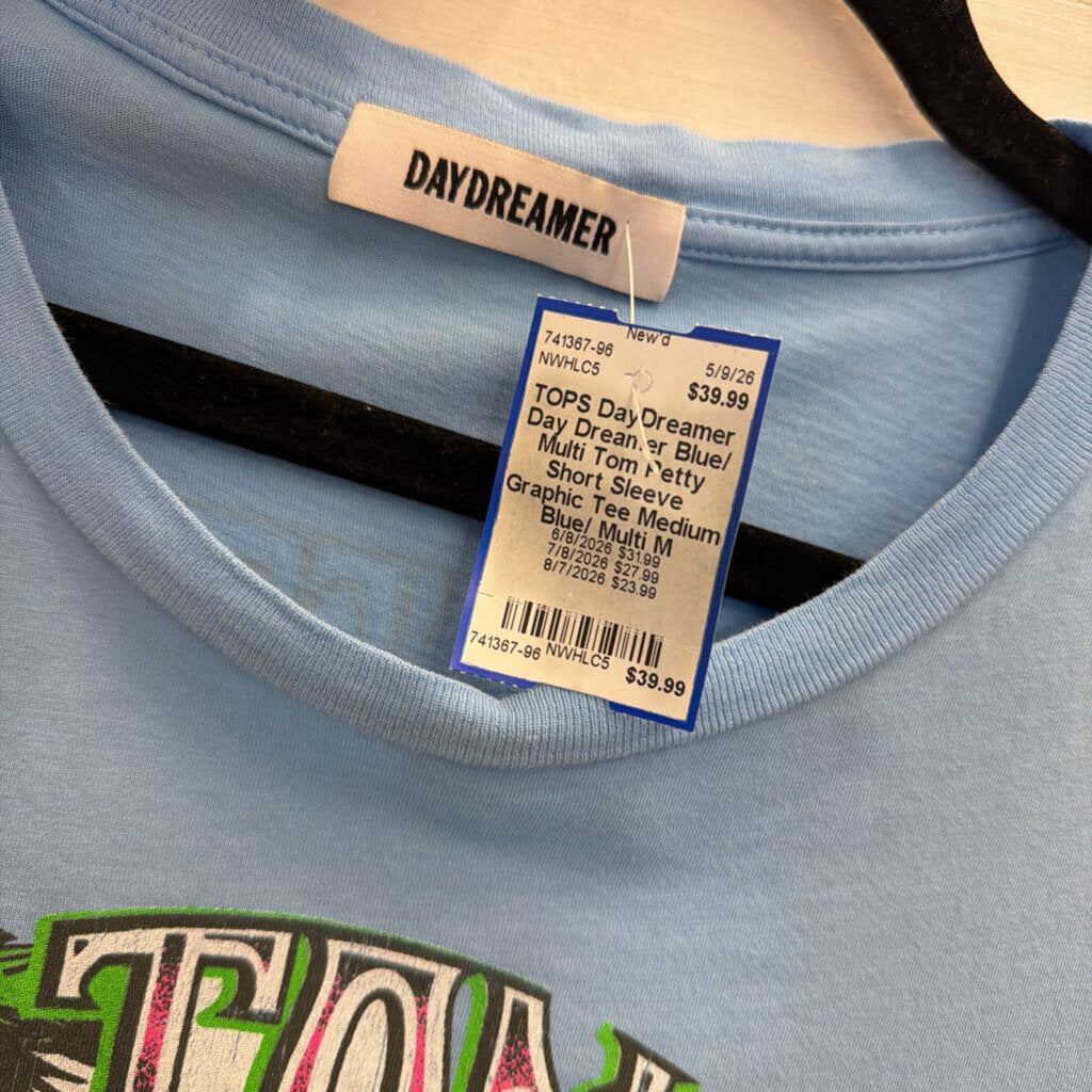 Day Dreamer Blue/ Multi Tom Petty Short Sleeve Graphic Tee Medium