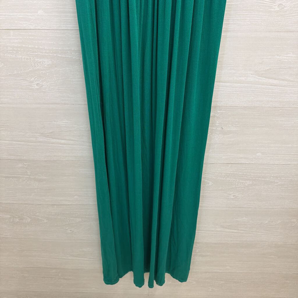 Max Studio Green Braided Detail Sleeveless Maxi Dress Medium