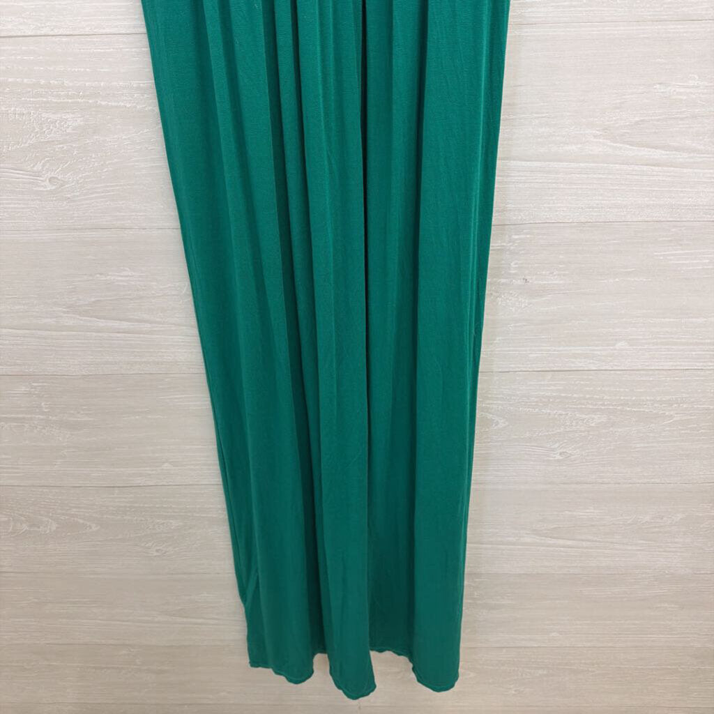 Max Studio Green Braided Detail Sleeveless Maxi Dress Medium