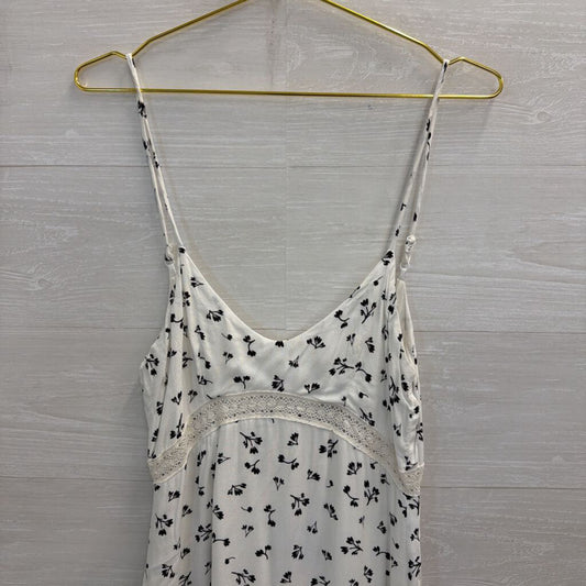 Olivaceous White/ Black Print Mini Dress Medium